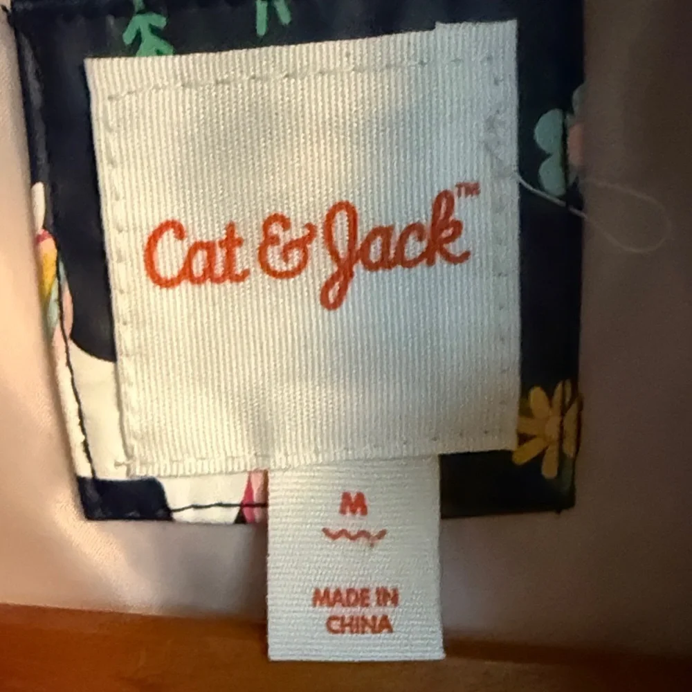 Cat & Jack Kids Hooded Raincoat Jacket Coat Waterproof Girls Medium